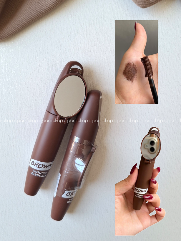 ریمل قهوه ای آینه دار کاریتهKarite مدلBig Eye حجم دهنده و بلند کننده مژه کاملا ضدآب و بدون ریزش