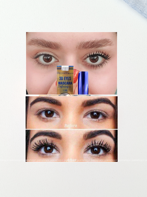 ریمل دایسلDaycell 3D Eyes Mascara اورجینال ضدآب بلند کننده و حالت دهنده بدون ریزش حجم ۱۱میل